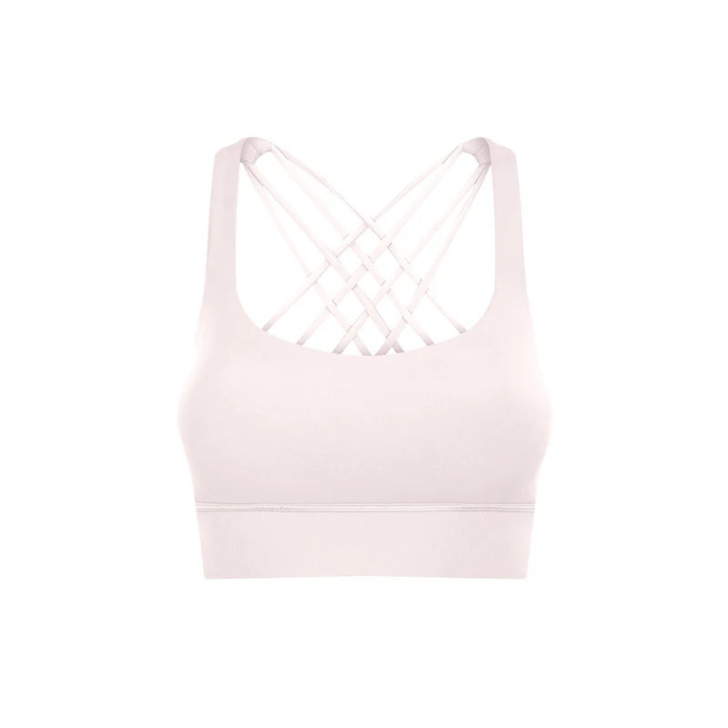 Summer Crossed Beauty-Back Yoga Bra