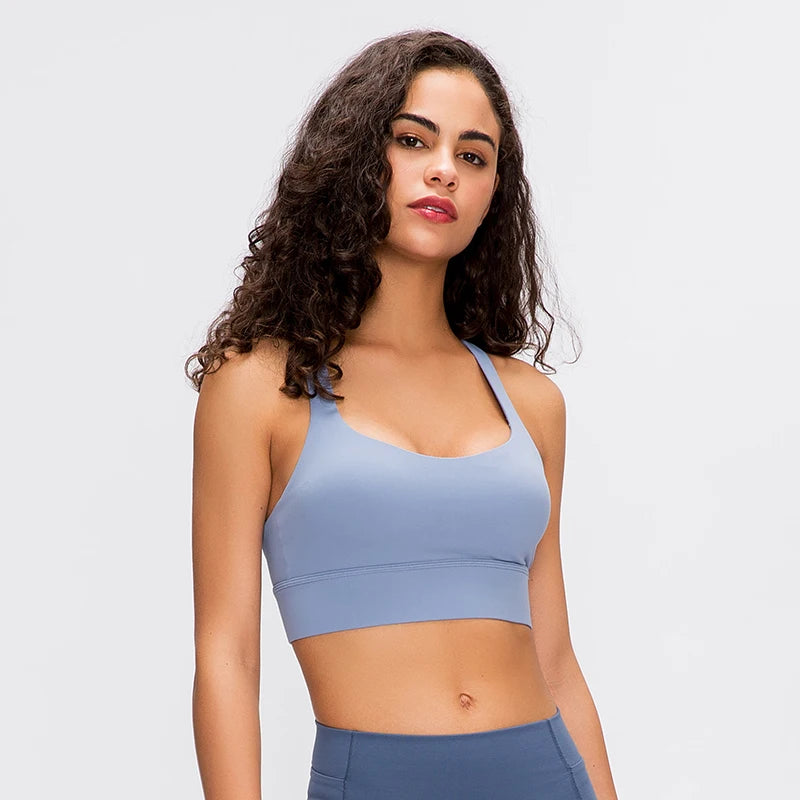 Summer Crossed Beauty-Back Yoga Bra