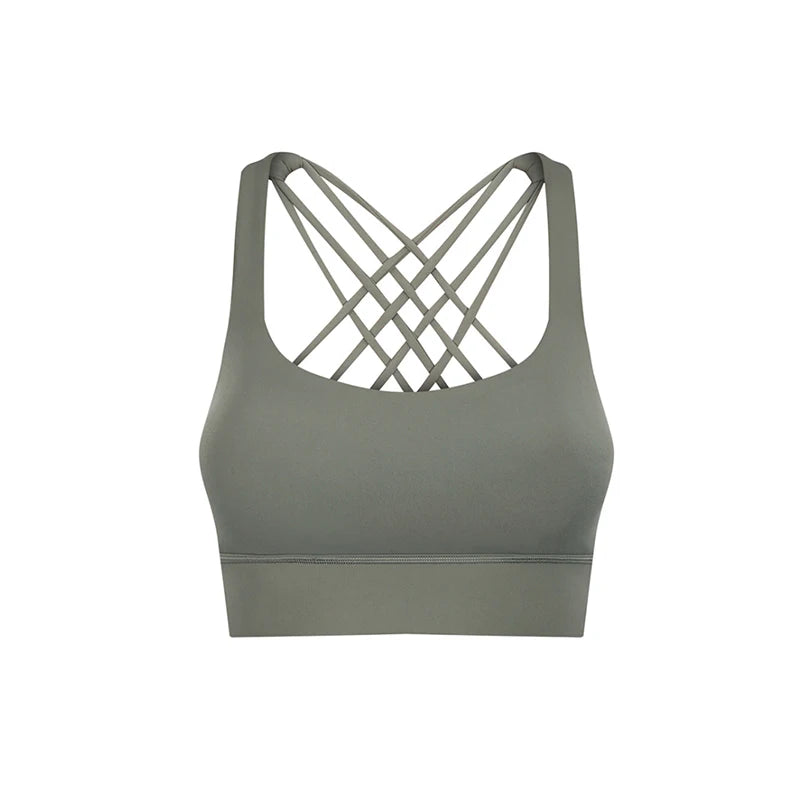 Summer Crossed Beauty-Back Yoga Bra