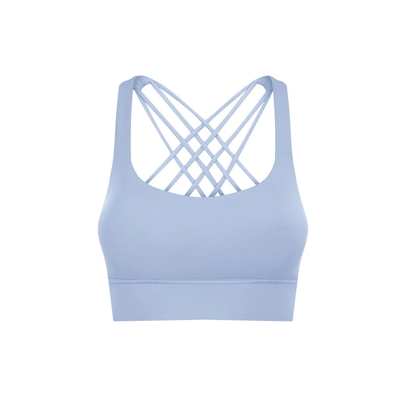 Summer Crossed Beauty-Back Yoga Bra