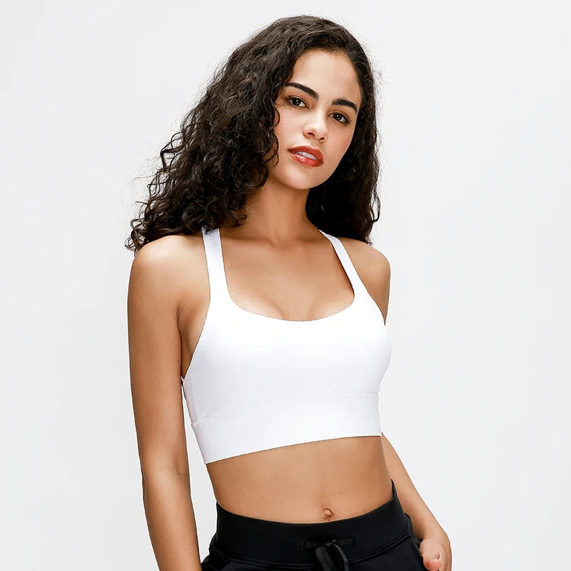 Summer Crossed Beauty-Back Yoga Bra