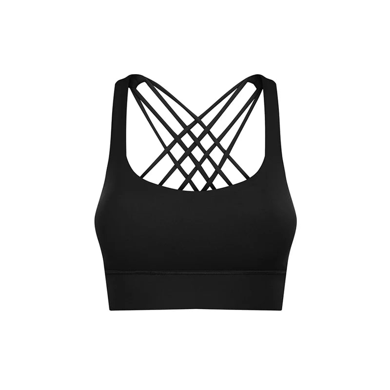 Summer Crossed Beauty-Back Yoga Bra