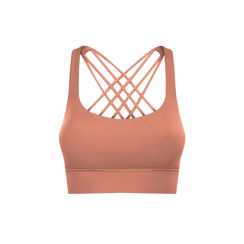 Summer Crossed Beauty-Back Yoga Bra