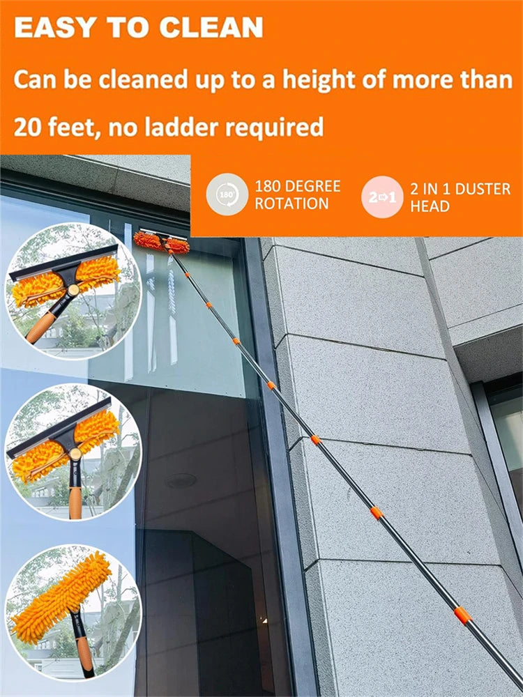 2-in-1 Double-Sided Glass Cleaning Tool – Wet & Dry Wiper”