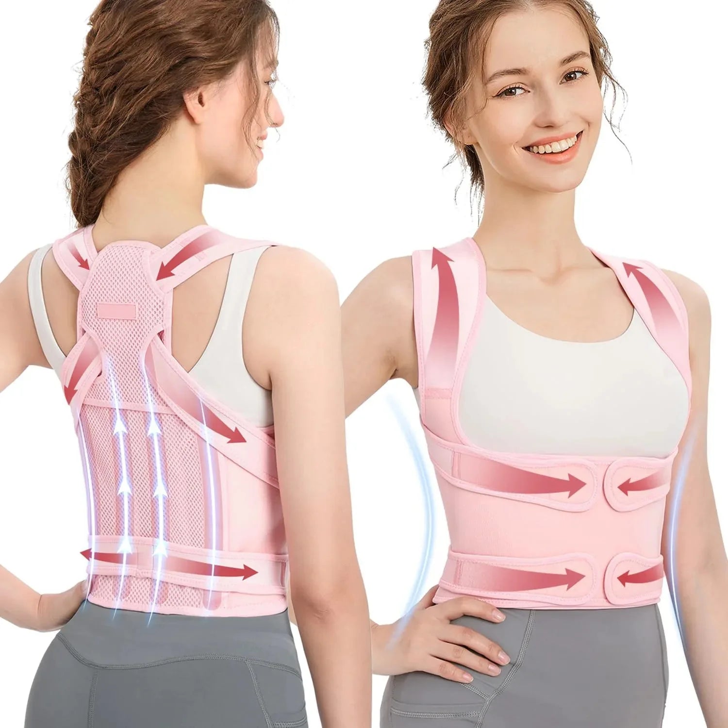 Adjustable Back Brace & Posture Corrector