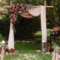 10x10ft Wooden Wedding Backdrop Arch Stand Garden Flowers Frame for Party,Anniversary,Bridal Shower