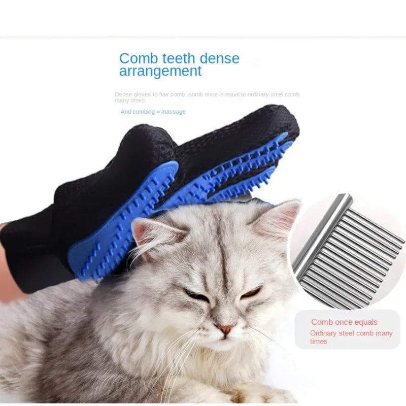 2-in-1 Pet Grooming Glove – Hair Removal & Massage”