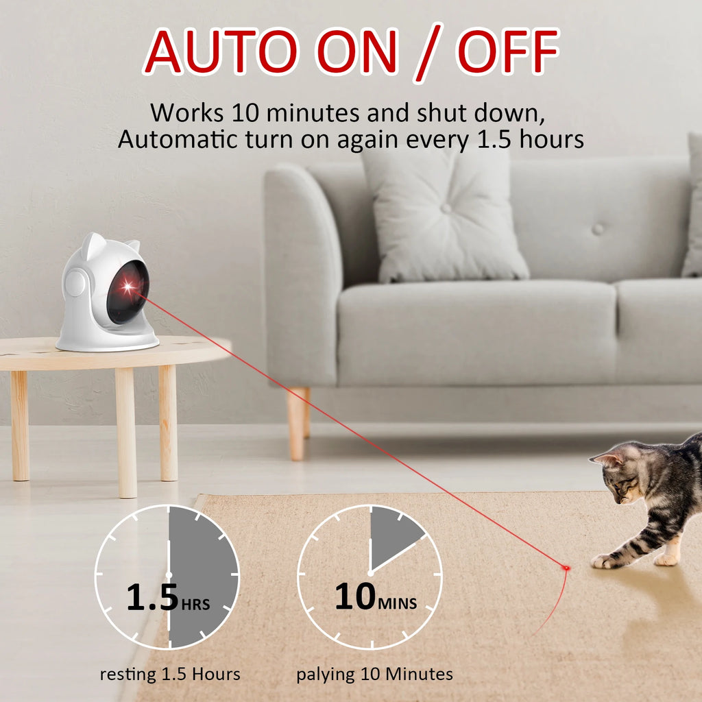 (Copy) Automatic Cat Laser Toy – Rechargeable Interactive Toy with Random Motion, Slow & Fast Mode