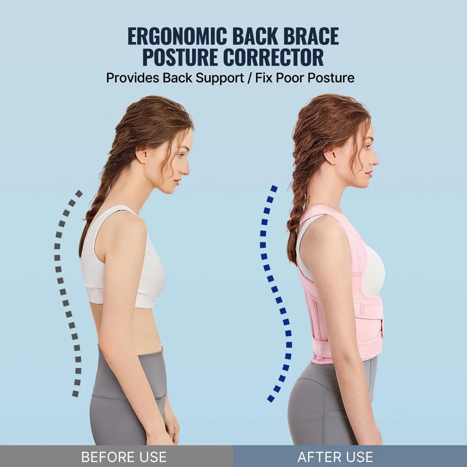 Adjustable Back Brace & Posture Corrector