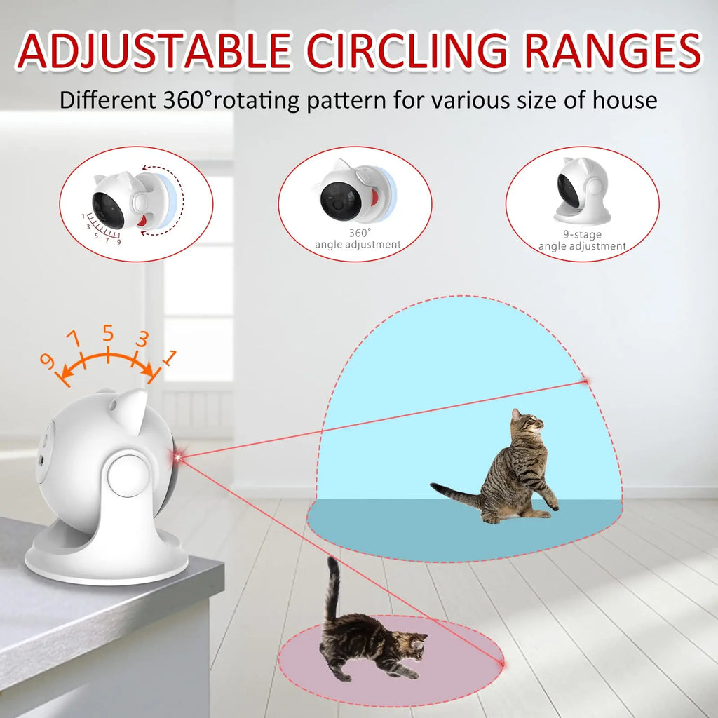 (Copy) Automatic Cat Laser Toy – Rechargeable Interactive Toy with Random Motion, Slow & Fast Mode