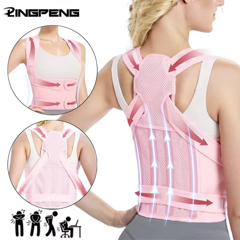 Adjustable Back Brace & Posture Corrector
